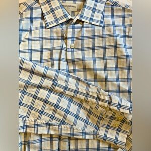 Banana Republic Blue and White Checkered Shirt